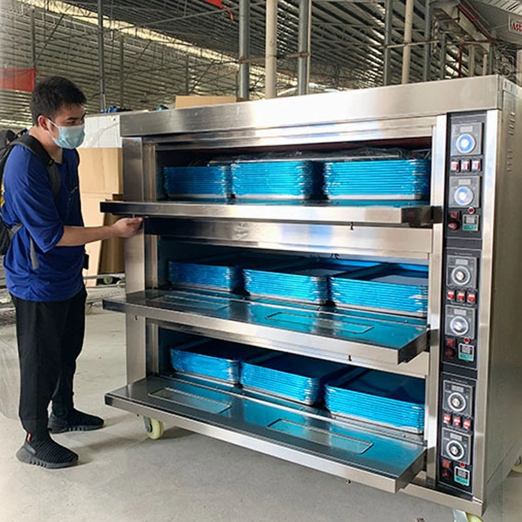 Commercial Industrial Food Baking Equipment Machine Machinery Price Big 1 2 3 4 Deck Gas Electric Cake Horno Pizza Toaster Bread Bakery Baking Oven